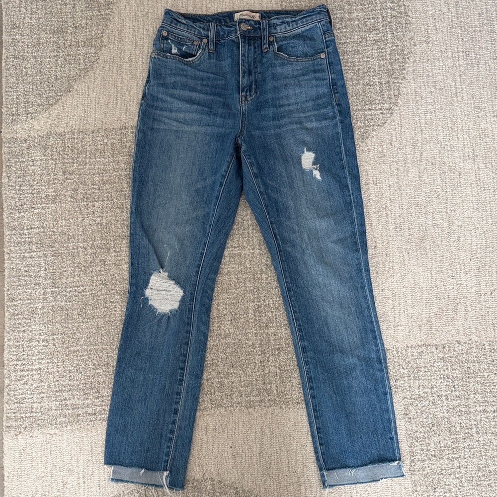 Made well The High Rise Slim Boyjeam step-hem